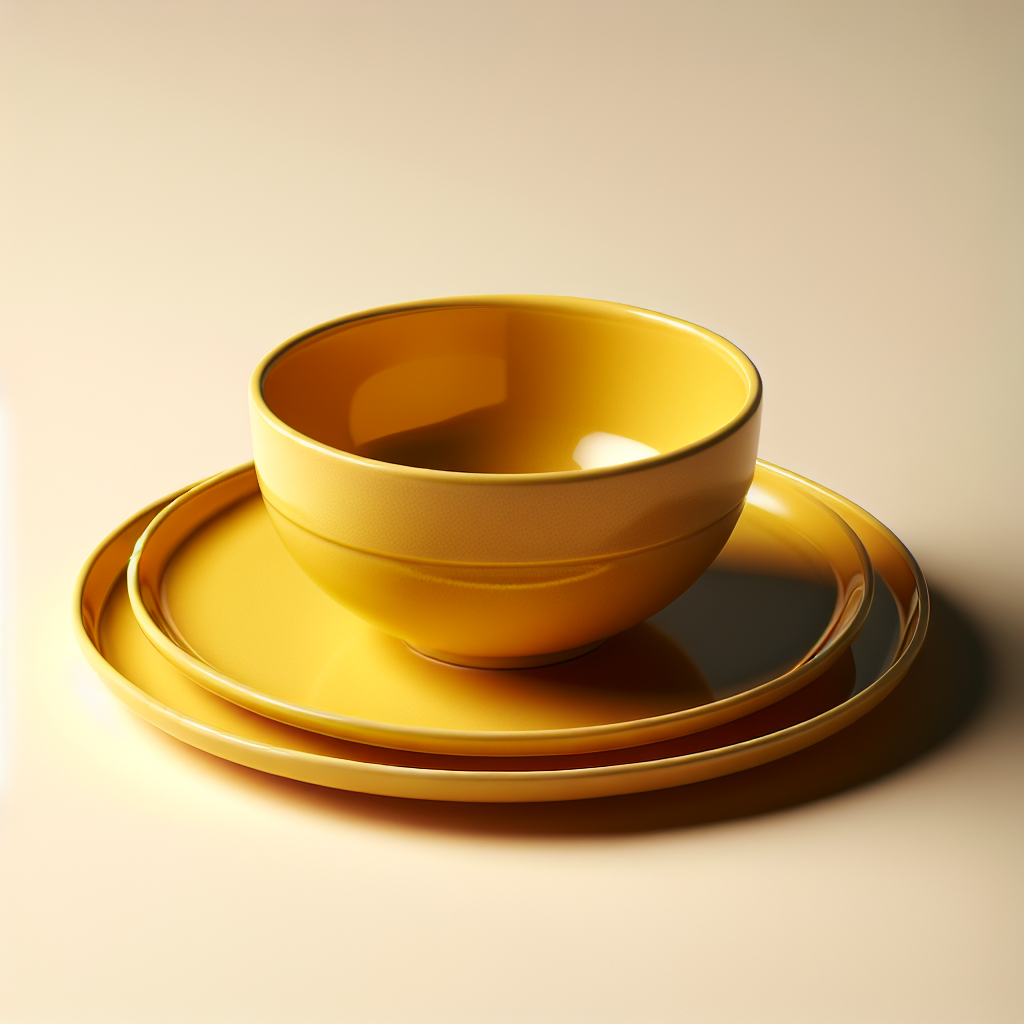 Bowl and Plate Set - Yellow