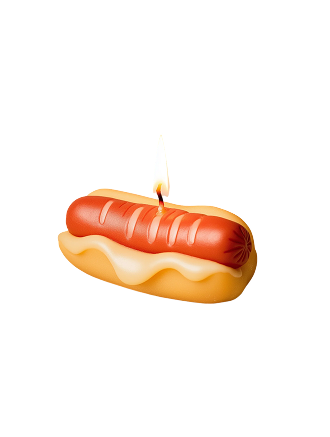 Hot dog candle